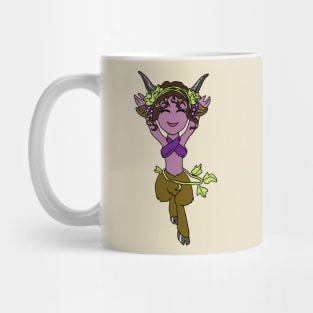 Dancing Female Satyr Playing Flute Girl CHIBI SD MONSTER GIRLS Series I Mug